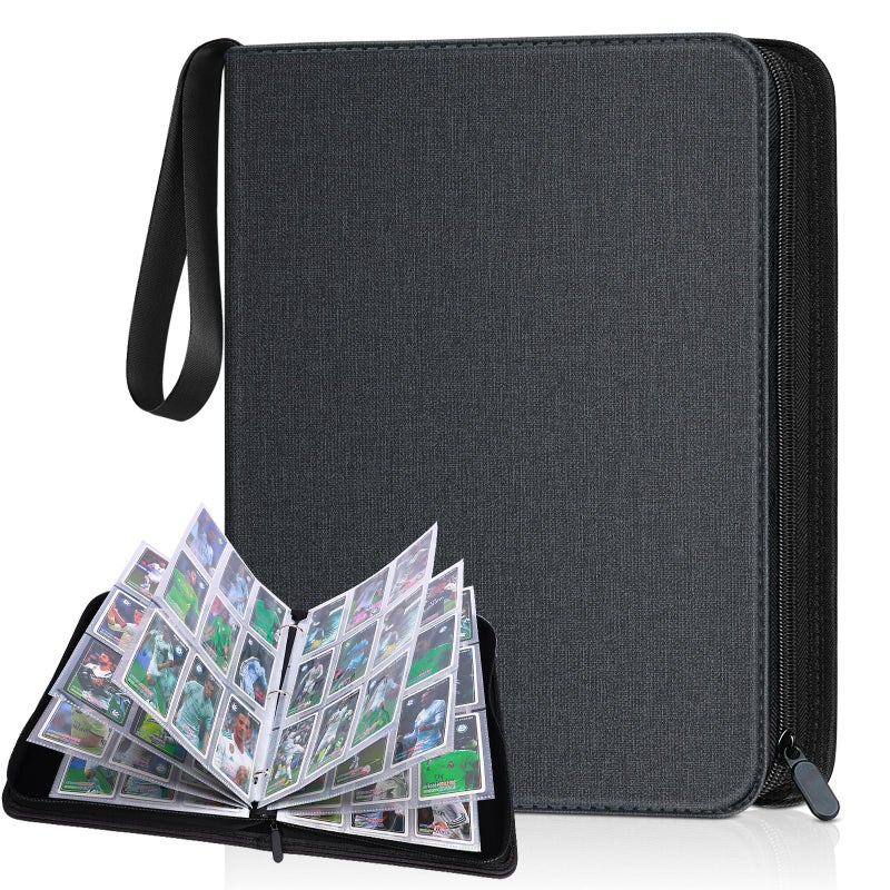 Kitoyz 900 Pockets Card Binder  Trading Card Album Display Holder  PU Cover Zip Binder for Cards  Durable Card Holder Album for TCG Game Cards And Sports Cards - Image 1
